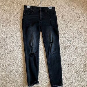 Black Skinny Distressed Jeans